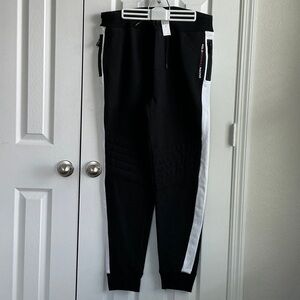 POLO LIMITED RACING Black and White Sweatpants